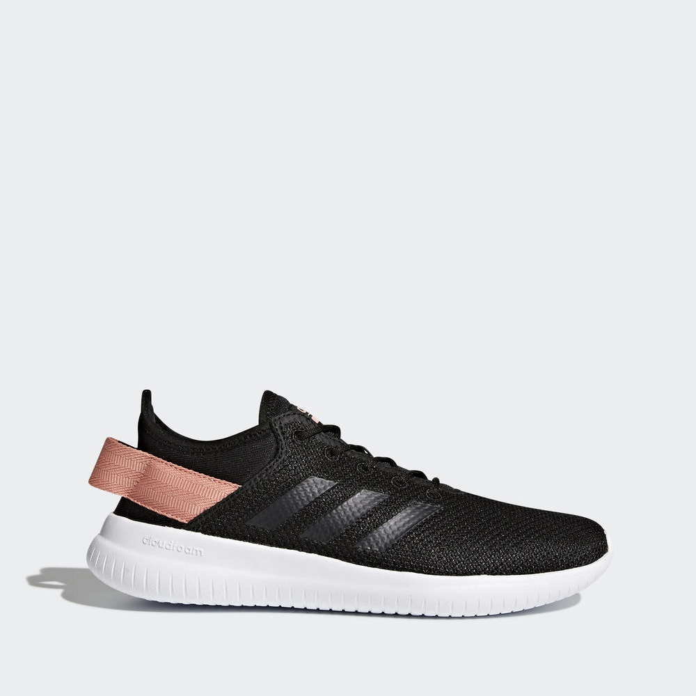 Adidas Cloudfoam Qt Flex - αθλητικα παπουτσια γυναικεια - Μαυρα/Ροζ,Μέγεθος: EU 36 – 54 2/3 (247LNAV